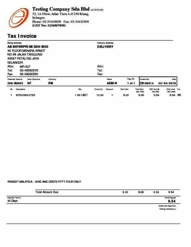 12 Tax Invoice Full